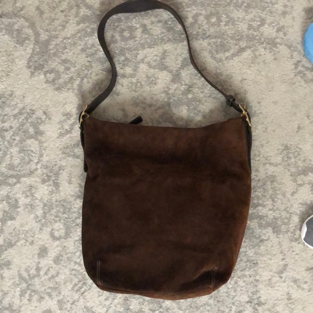 Suede Coach Bag
